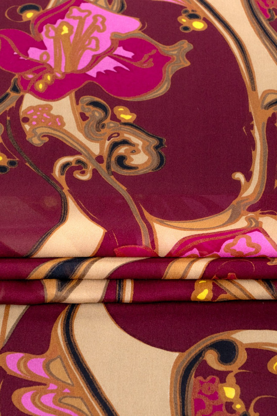 Blomster silke chiffon