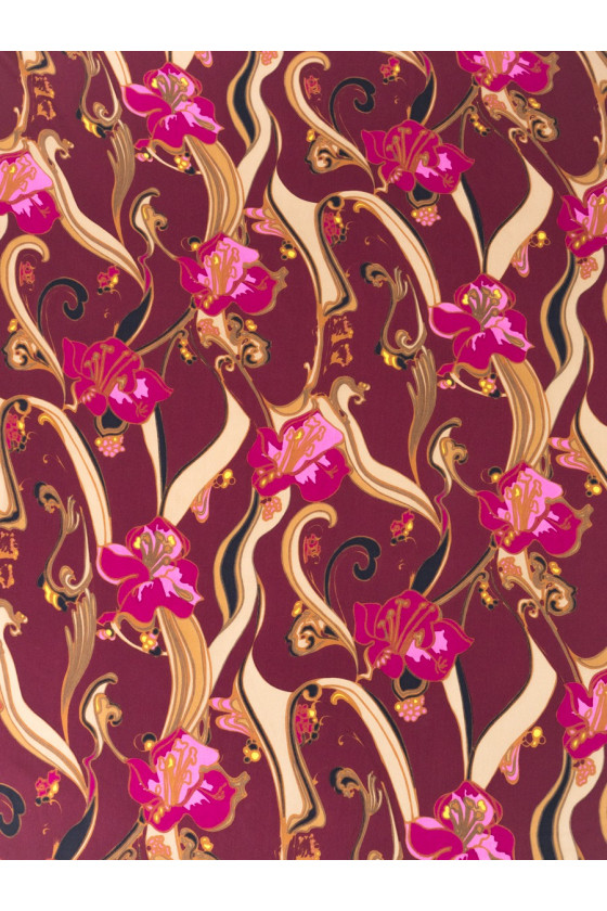 Blomster silke chiffon