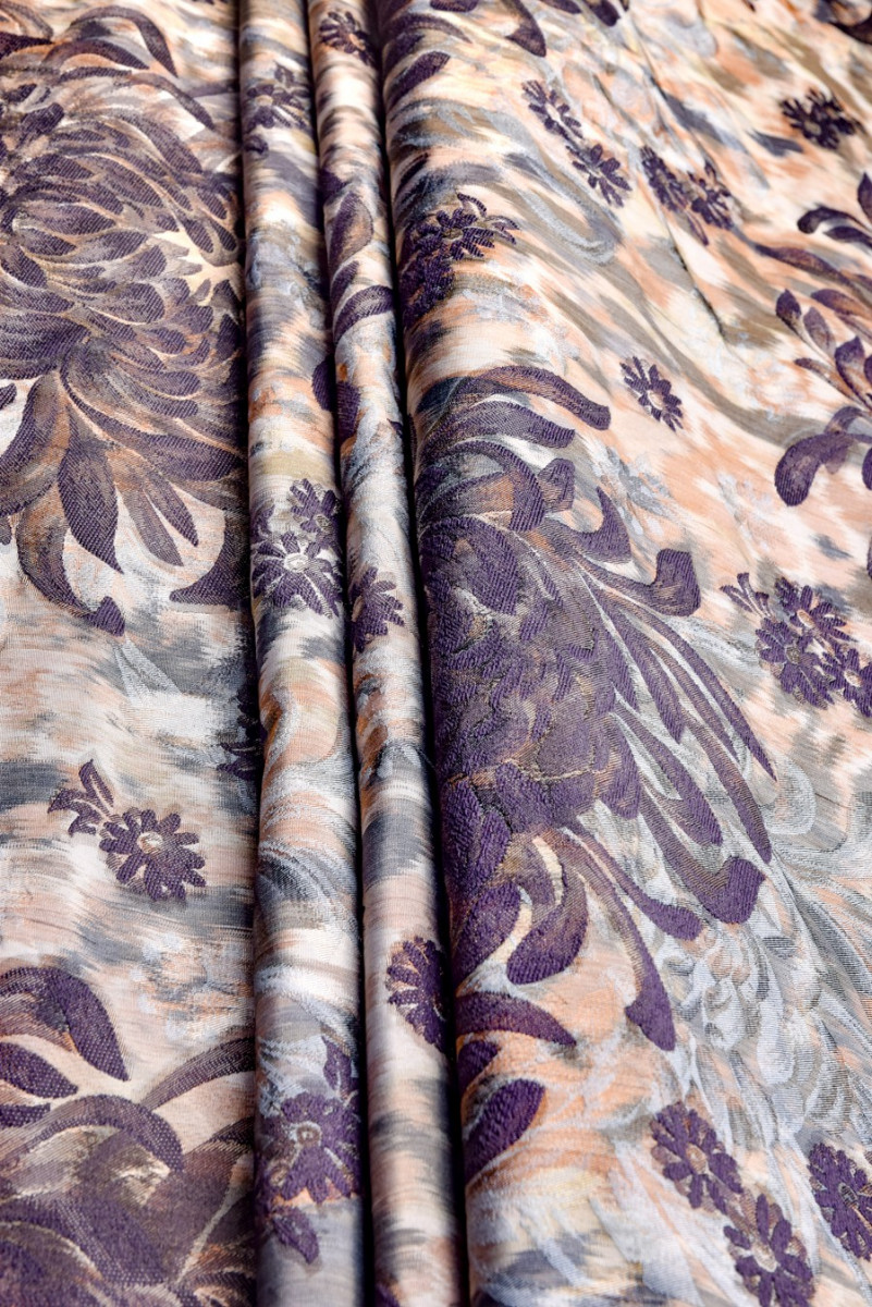 Jacquard virágokkal KUPON 150cm