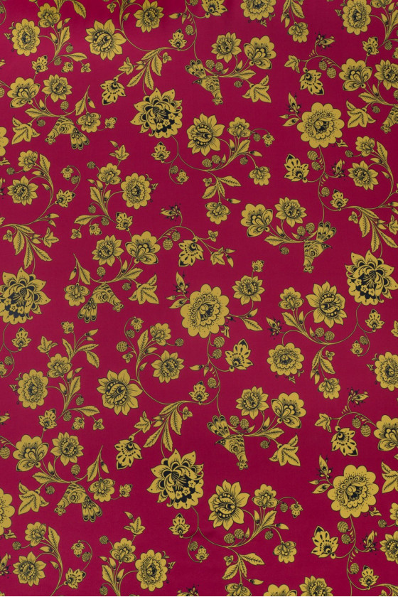 Jedwabna krepa sygnowana w kwiaty KUPON 145cm