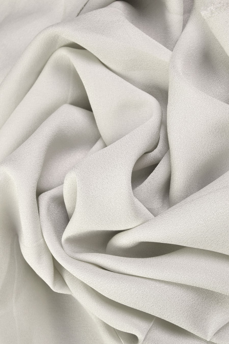 light grey silk chiffon fabric
