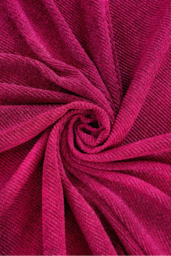 Tessuto a maglia lurex amaranto