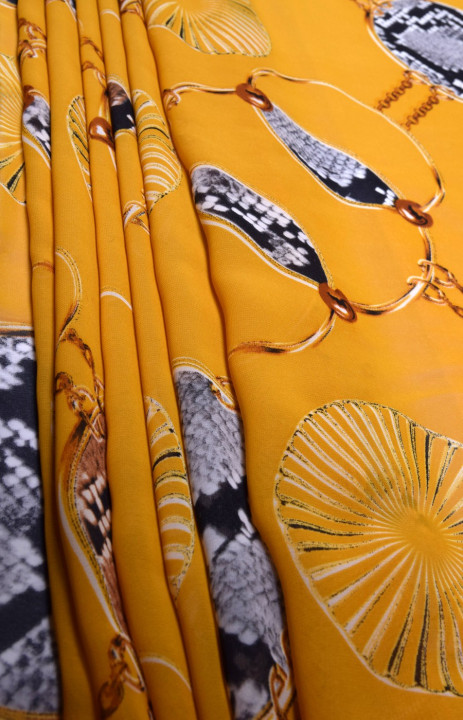 Printed polyester chiffon