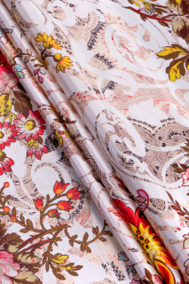 Raštuotas šilko satinas