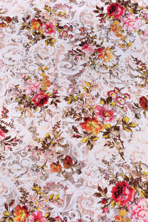 Patterned silk satin