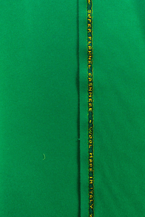Wool with green cashmere