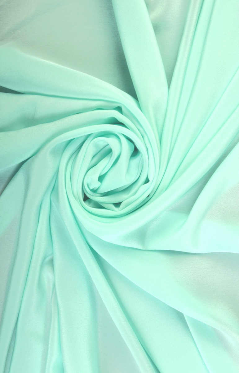 Turquoise silk crepe