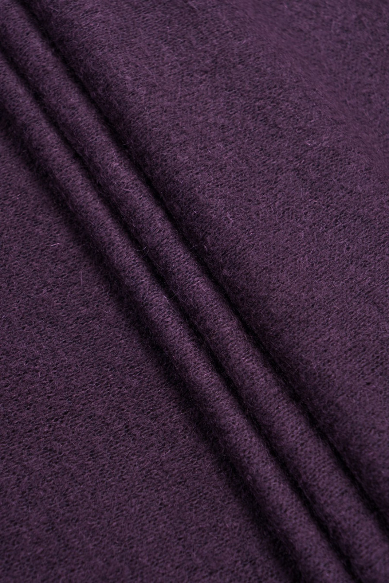 Sweater knit with purple wool