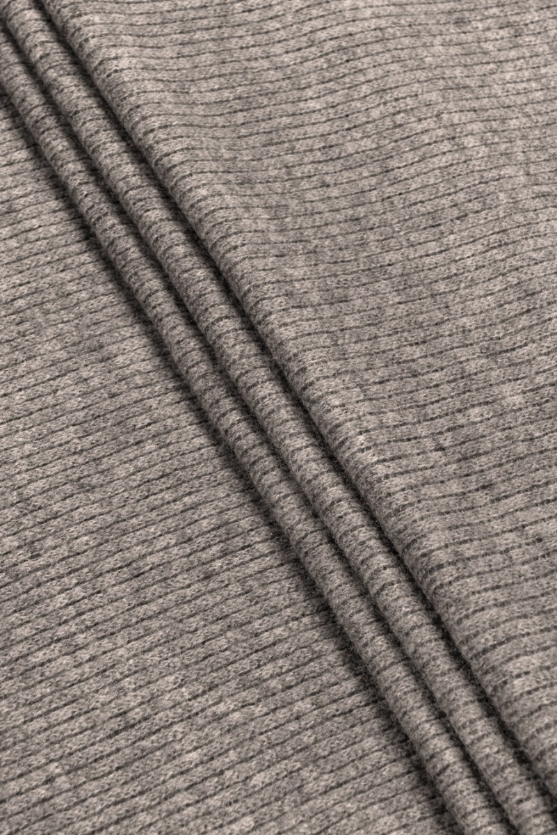 Tissu tricoté gris-beige