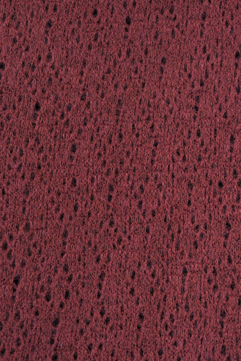 Pull ajouré en maille bordeaux