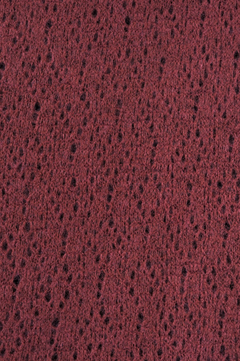 Dzianina swetrowa ażurowa bordo KUPON 100cm