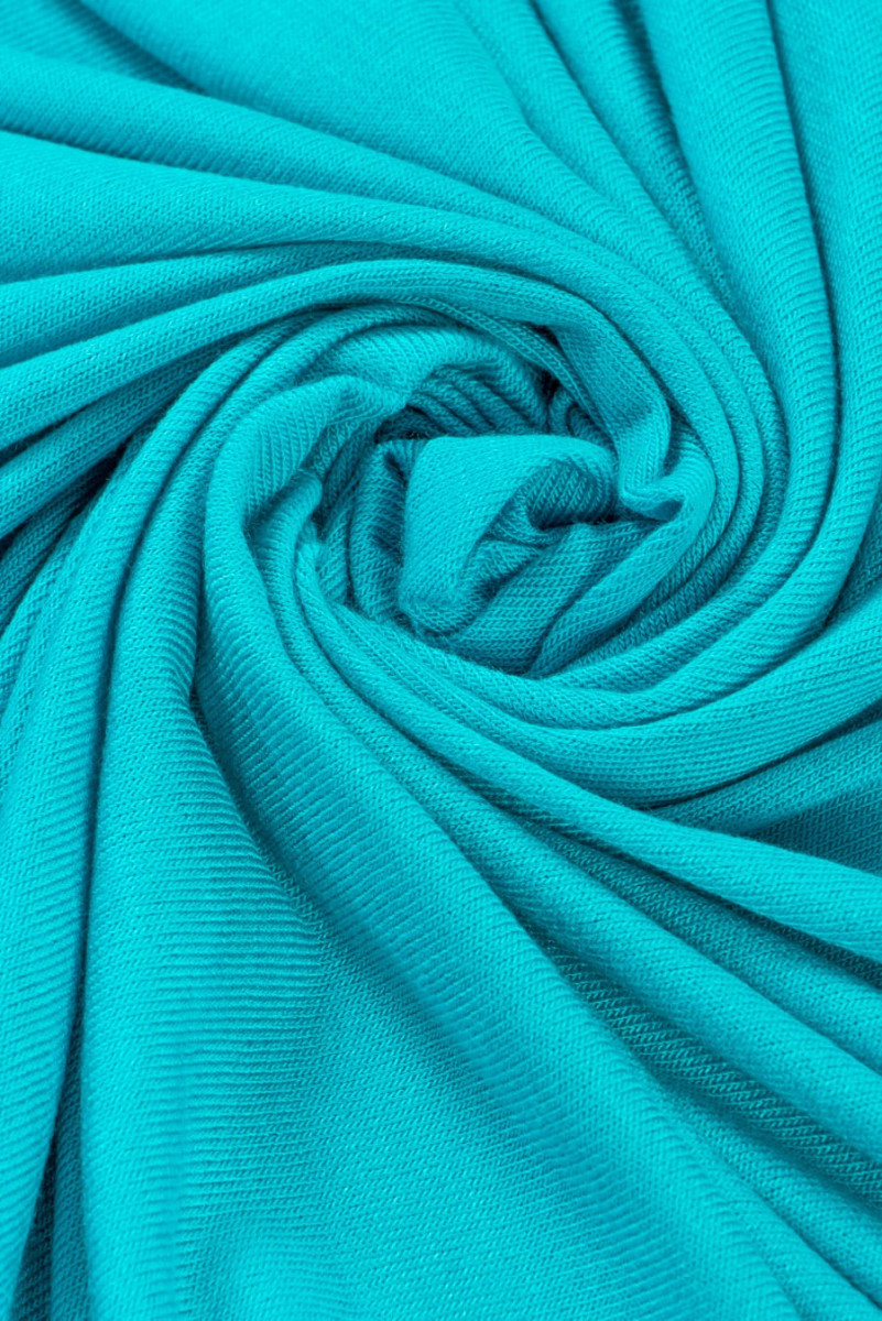 Бірюзовий светр трикотажної в'язки