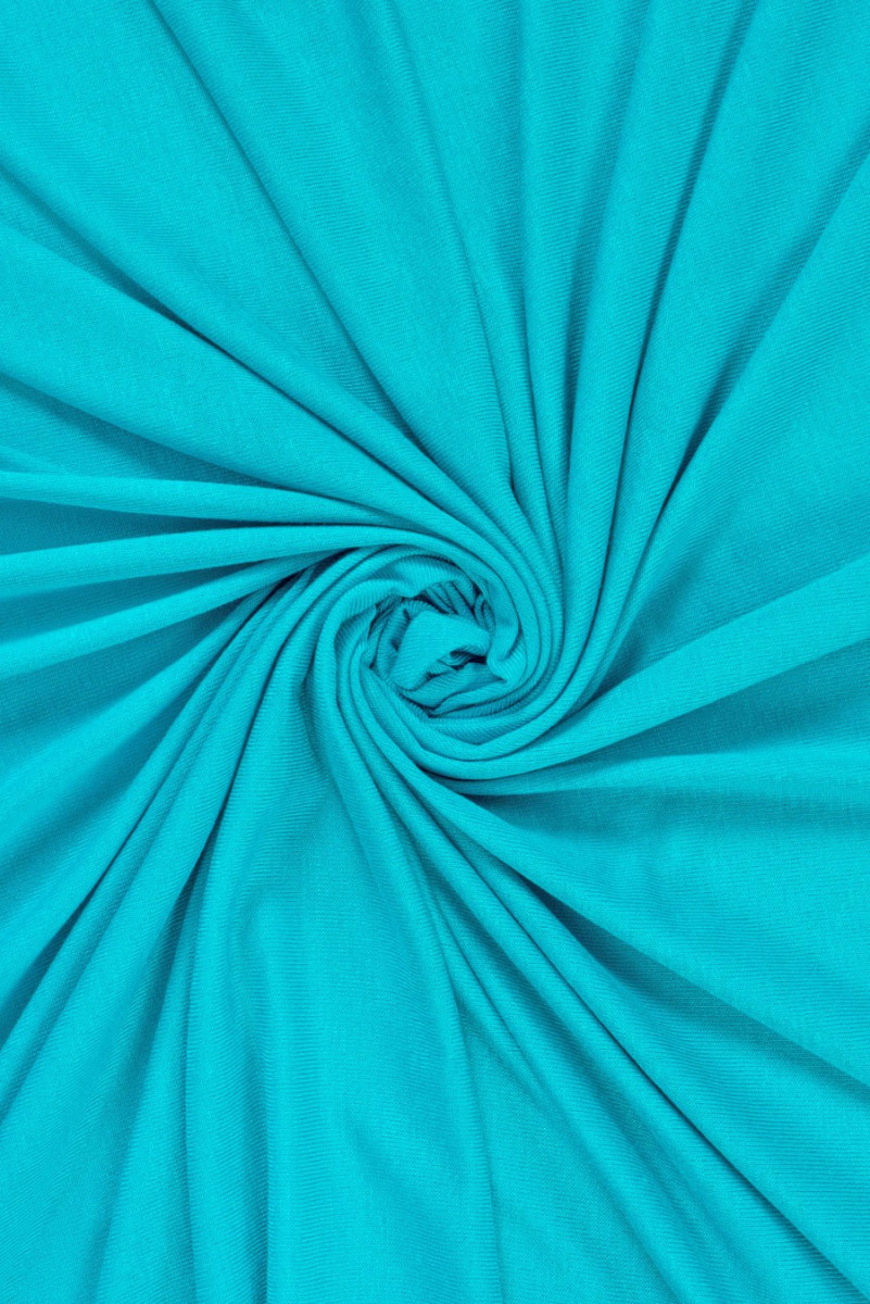 Бірюзовий светр трикотажної в'язки