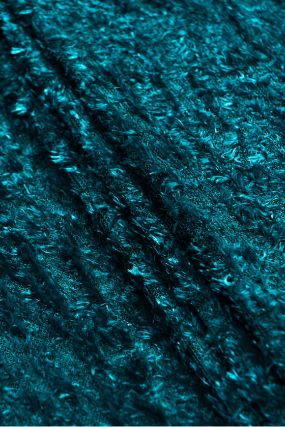 Knitted sweater with hair