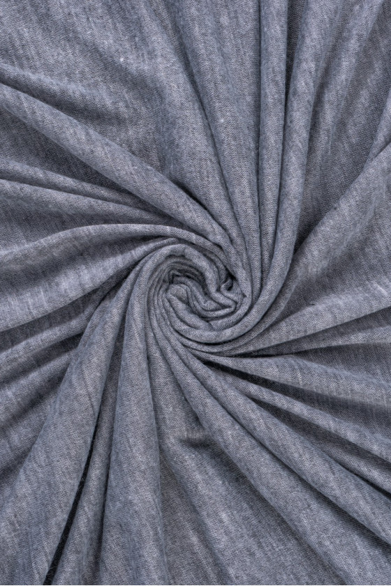 Tissu tricoté fin gris