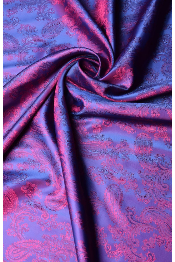 Fuchsia/pomegranate jacquard lining