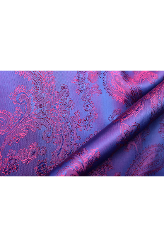 Căptușeală KUPON fuchsia/bleumarin Jacquard 90cm