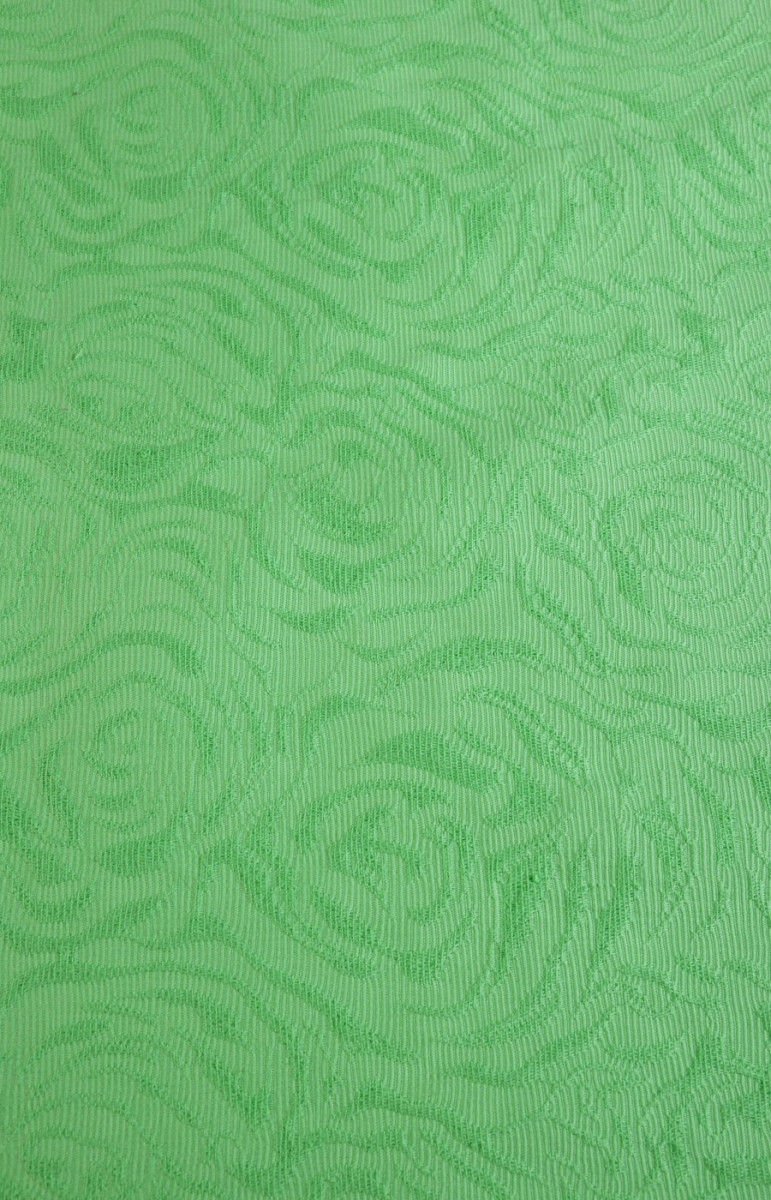 Żakard elastyczny zielony