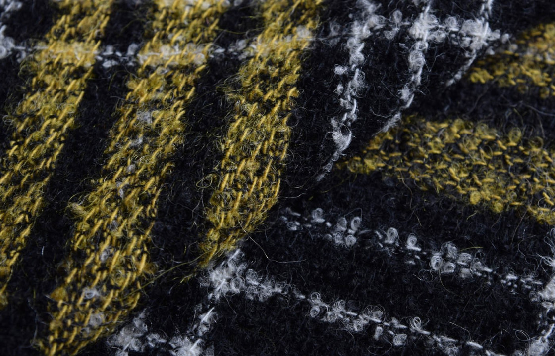 Checkered coat wool