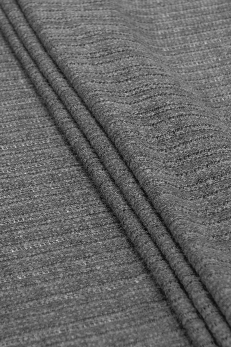 Maglione lavorato a maglia lana grigio