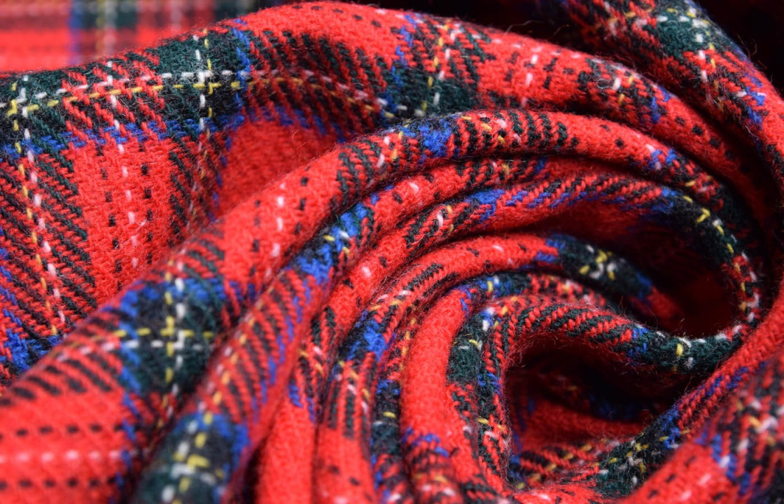 Plaid jacket fabric