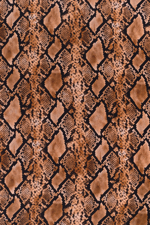 Crepe silk snake pattern
