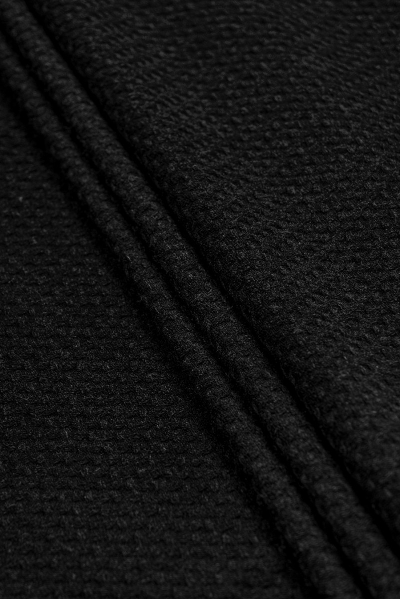 Black woolen costume fabric