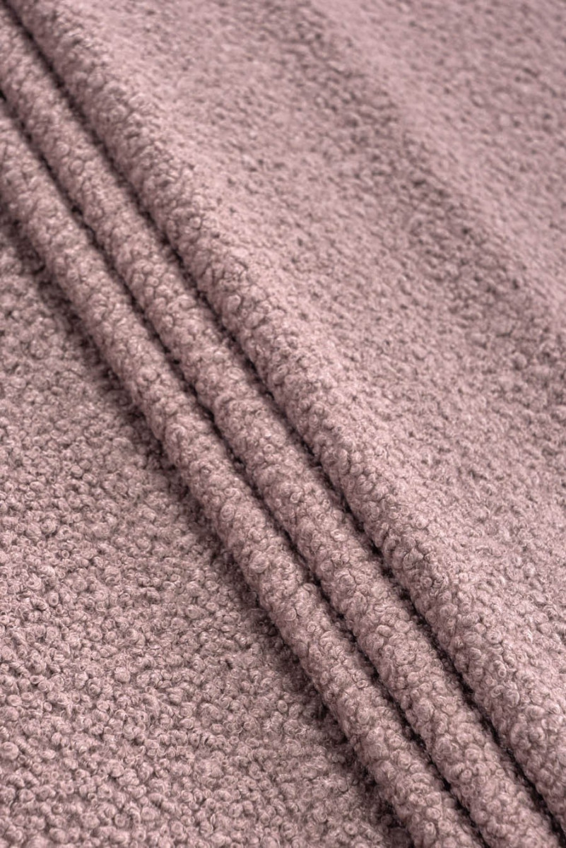 Fabric coat boucle dirty pink
