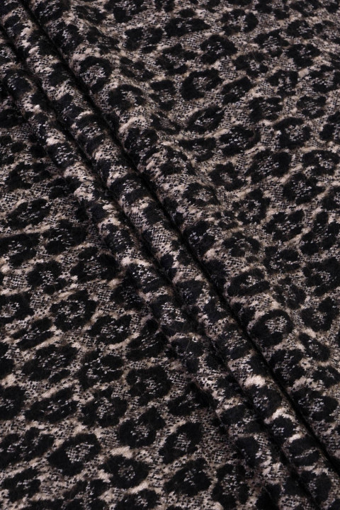 Tessuto in lana leopardato
