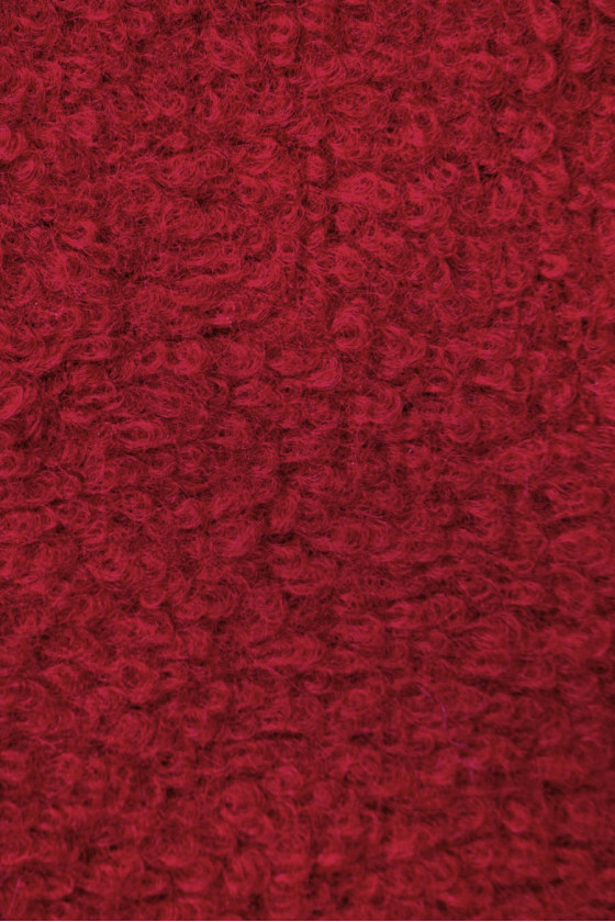 Raspberry boucle coat wool