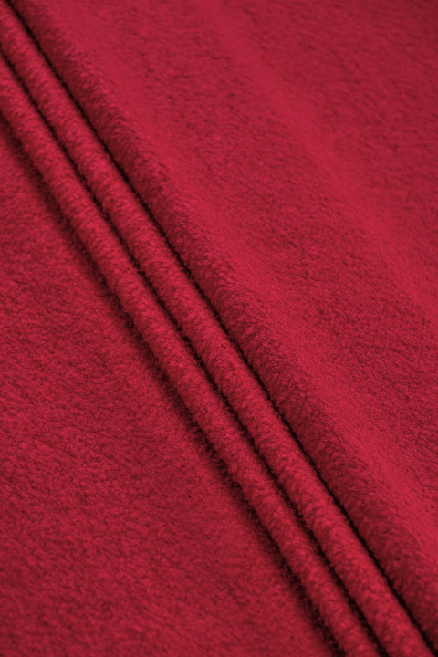 Raspberry boucle coat wool