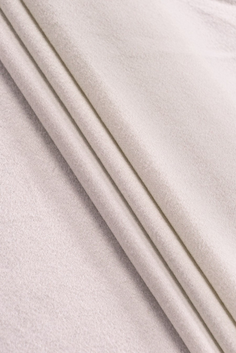 Wełna płaszczowa z kaszmirem perłowa KUPON 210cm