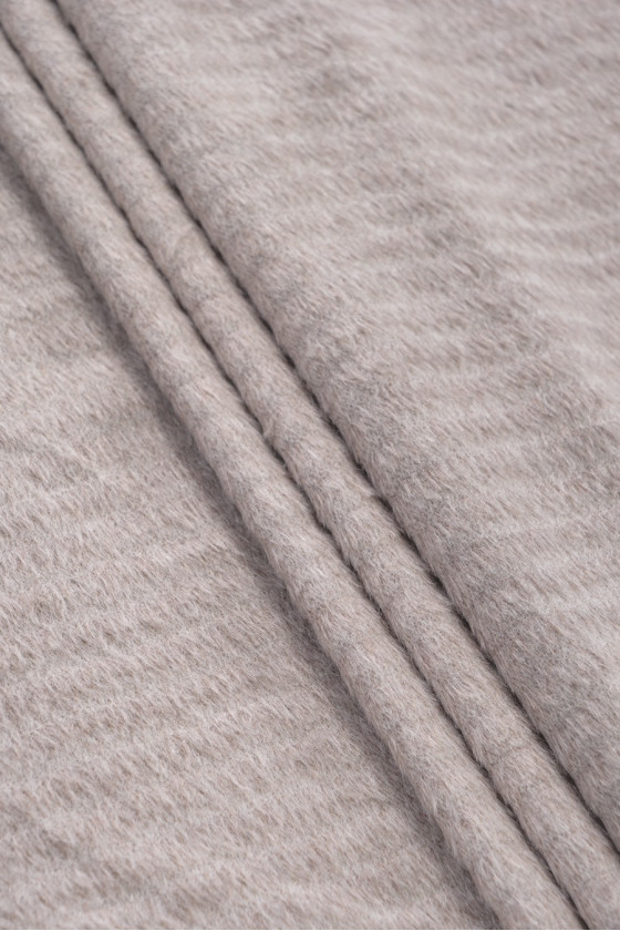 Coat wool with alpaca gray-beige