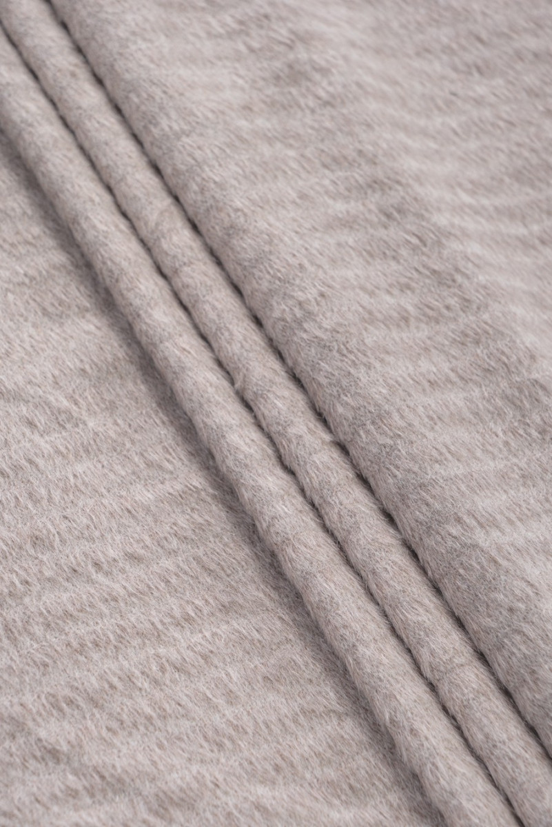 Coat wool in stripes