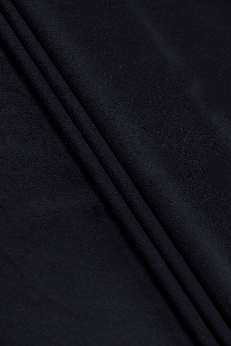 Coat wool with cashmere dark navy blue