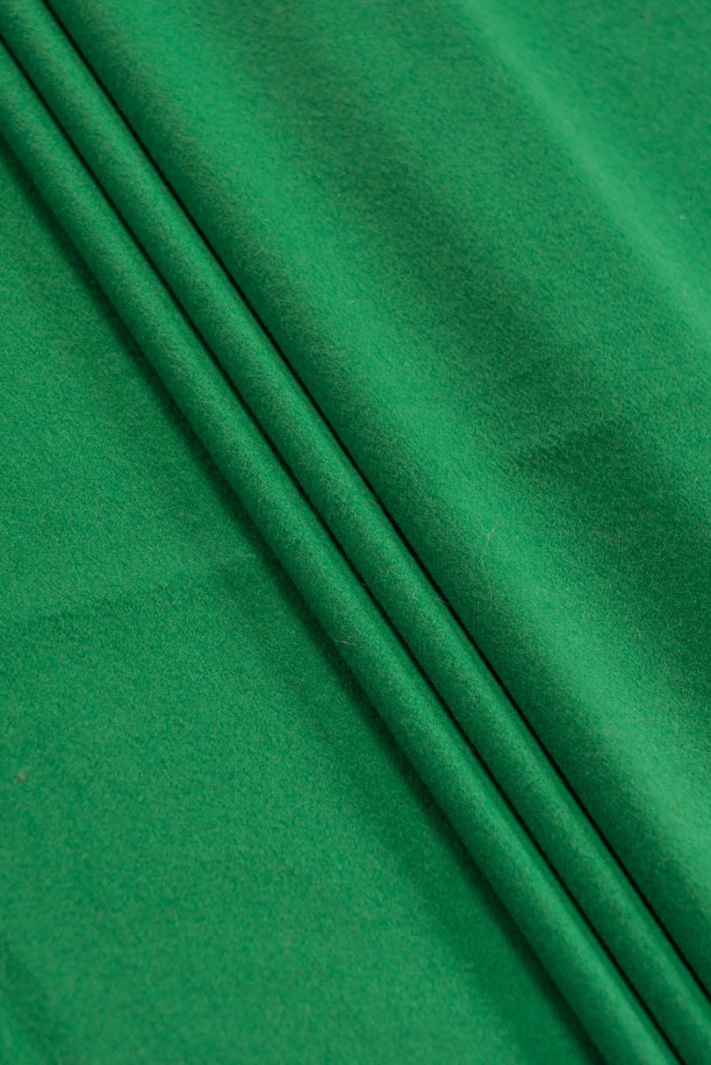 Coat wool with cashmere green