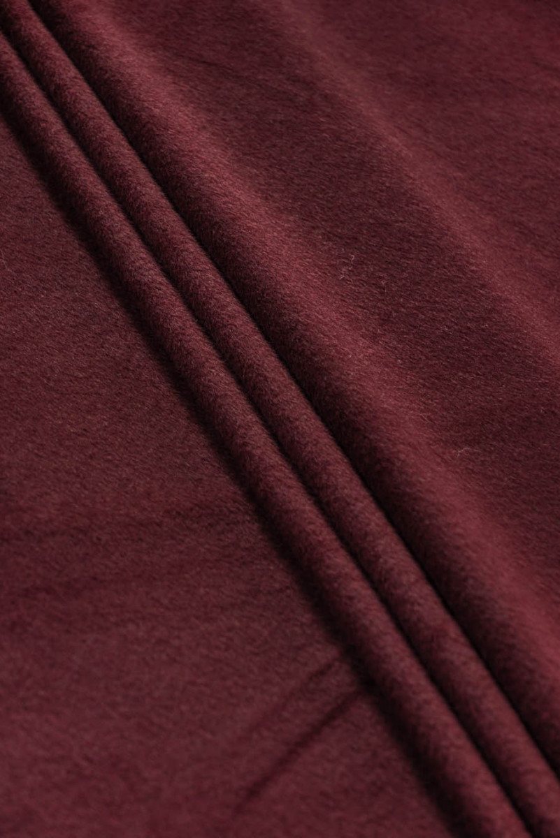 Coat wool with alpaca burgundy COUPON 65cm