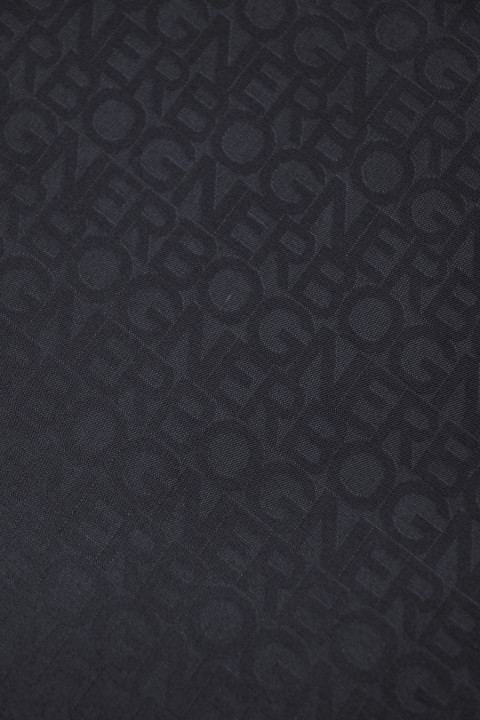 Two-tone graphite/pomegranate signature lining