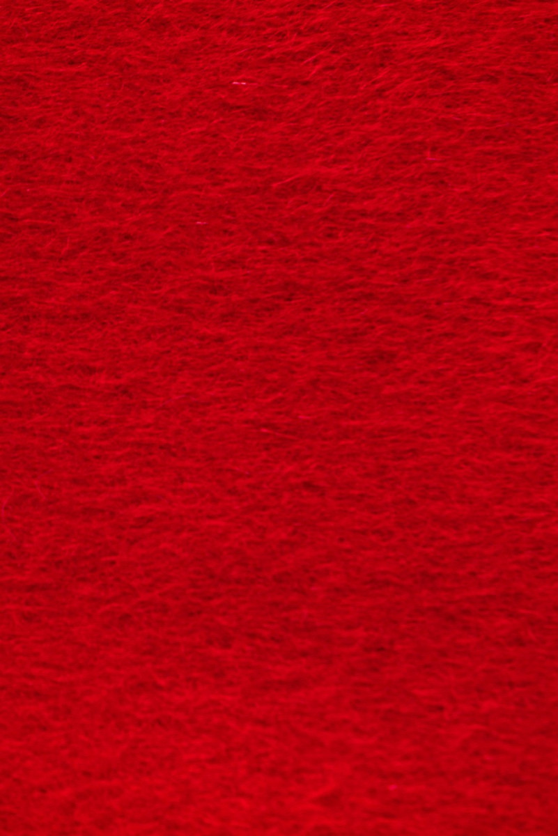 Red cashmere jacketed fabric