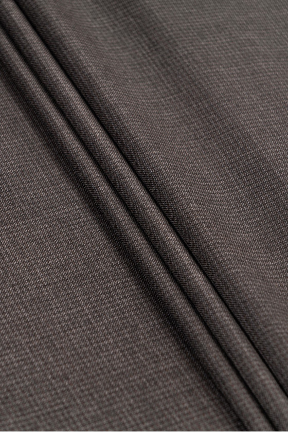 Costume à damier en laine brun/gris 150cm