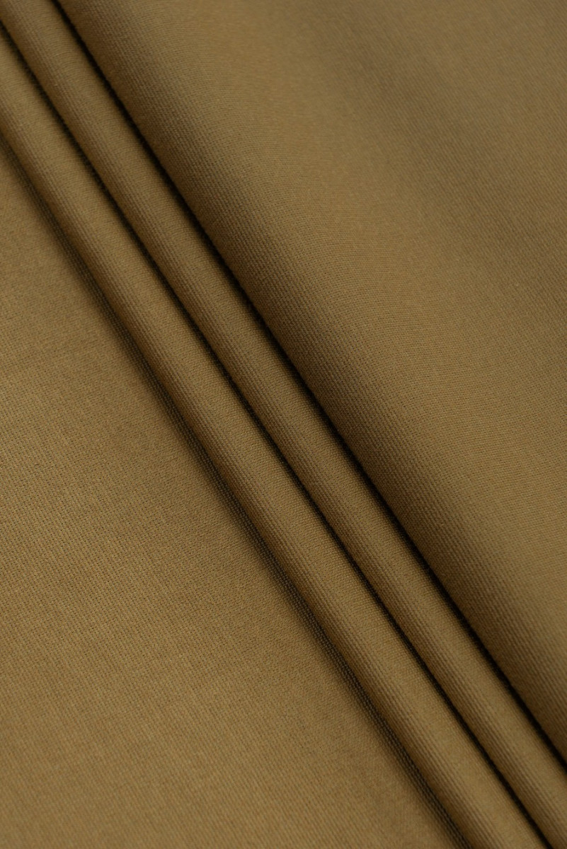 Jersey strikket stof oliven/khaki