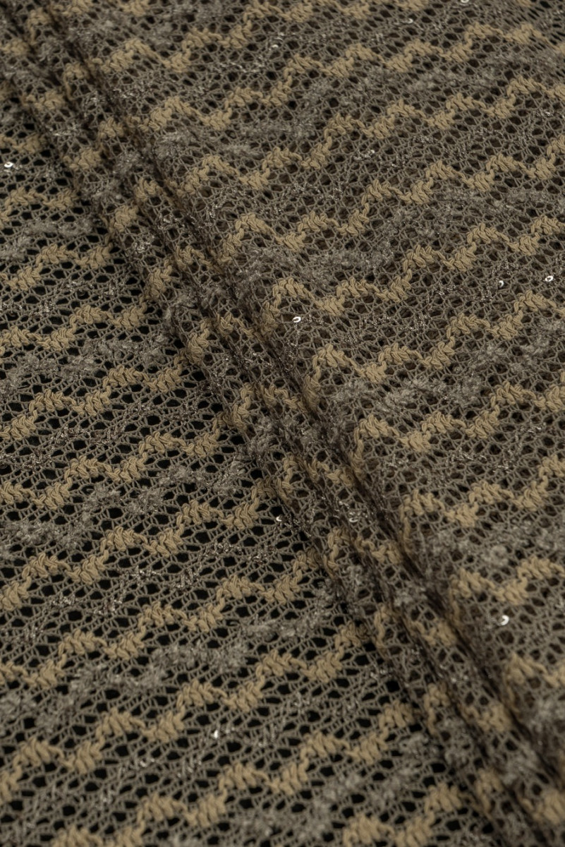 Openwork knit in the color of gray olive
