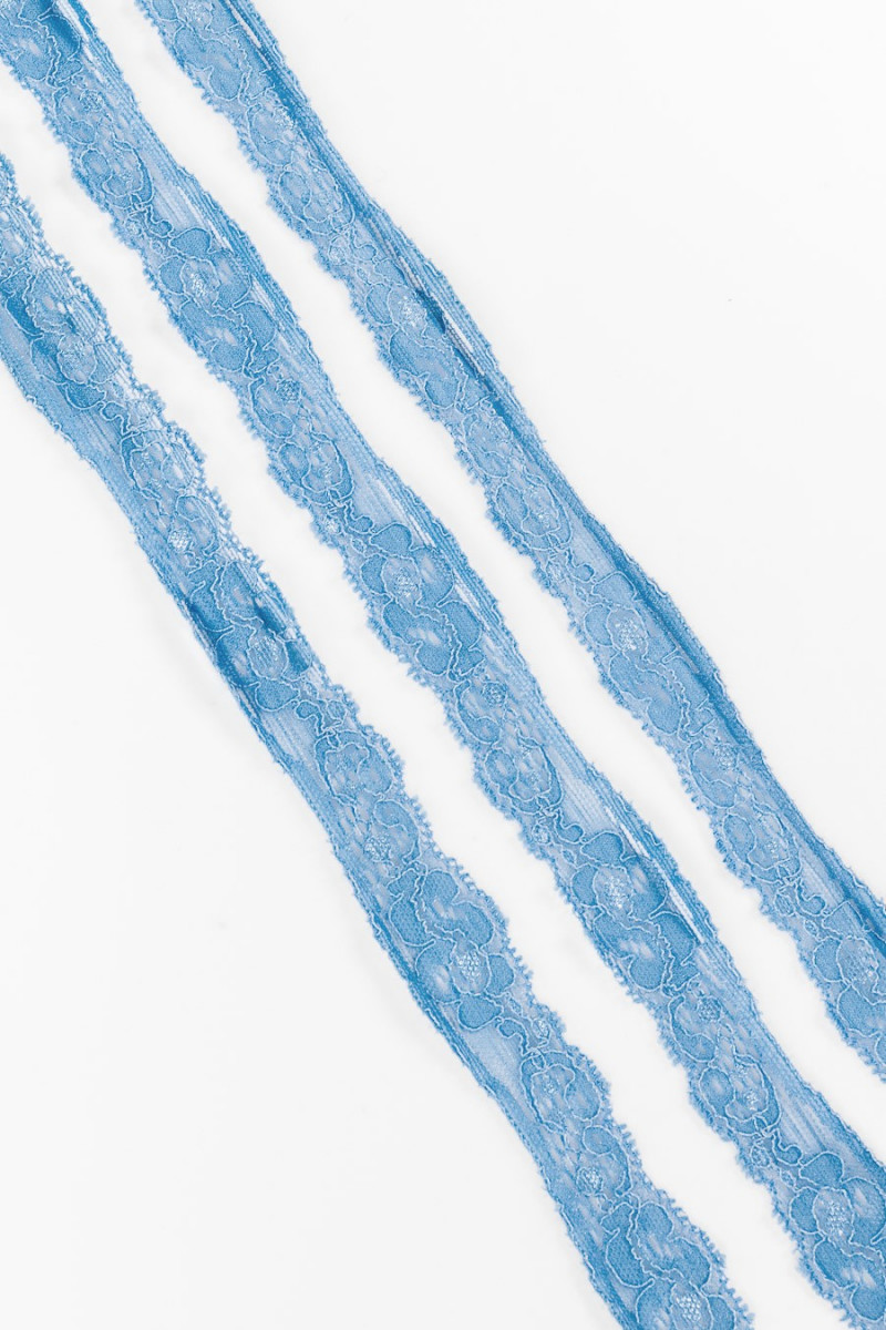 Blauwe elastische veterband