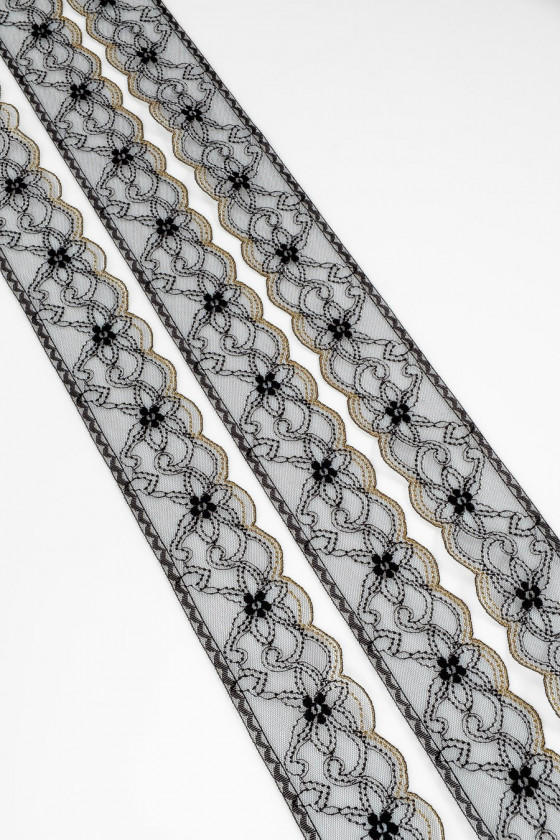 Fekete-arany csipkeszalag