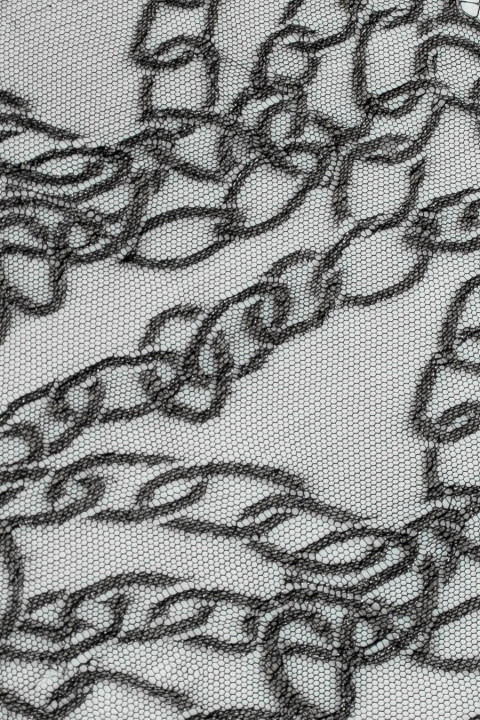 Cinta de encaje gris-plateada