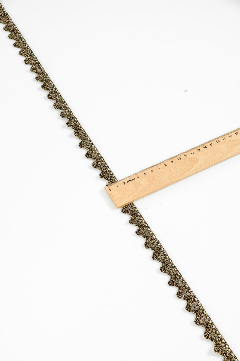 Taśma czarno-złota błyszcząca KUPON 140cm