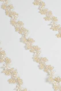 Ruban perlé beige