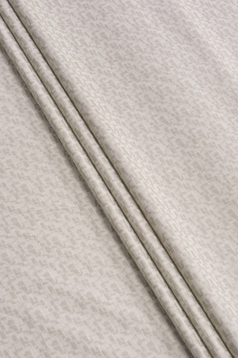 Jacquard fabric beige in cubes