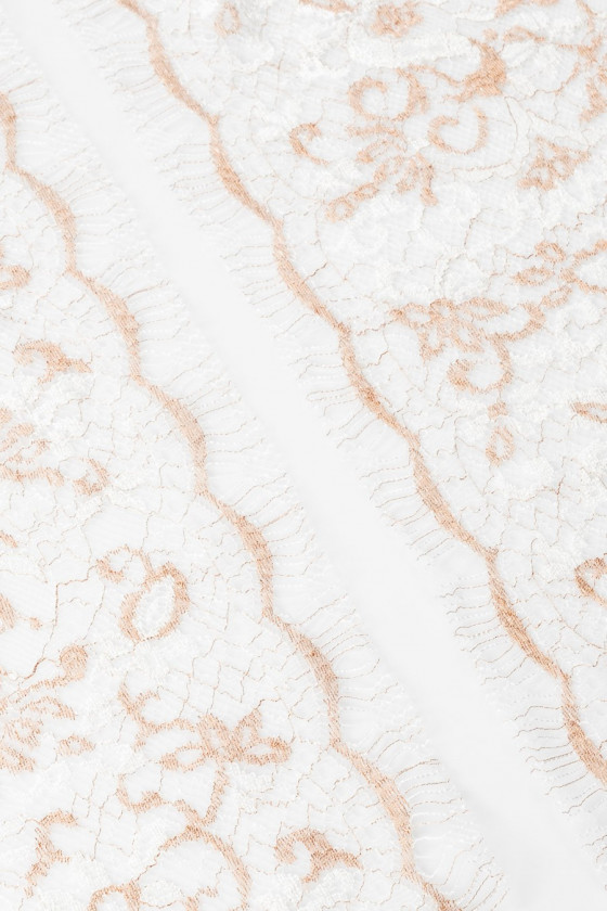 Balta un vara mežģīņu lente KUPONI