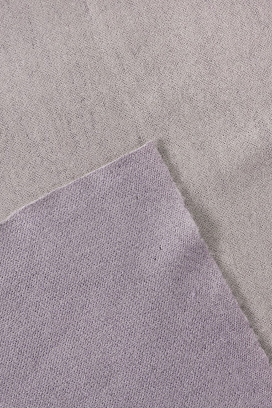 Jersey-stickad polybomull kall beige